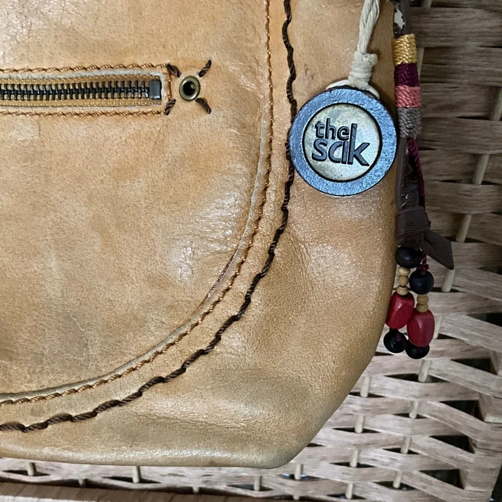 The Sak Leather Shoulder Bag Tan Brown Braided Strap Boho Chic‎ - Picture 2 of 9